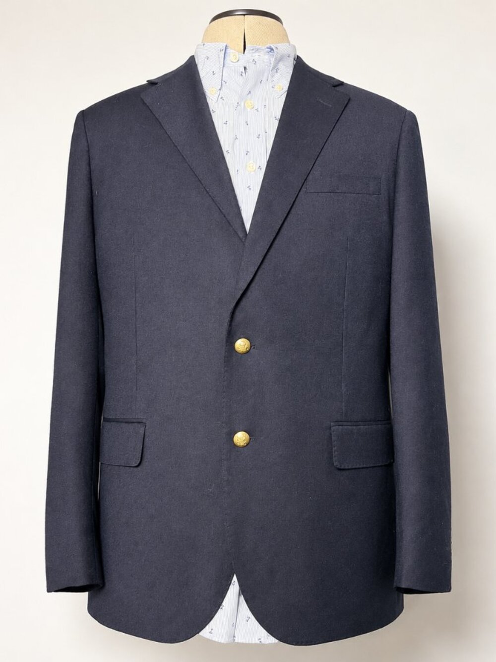 Polo Ralph Lauren Classic Fit Navy Wool Blend Blazer 44R Gold Buttons